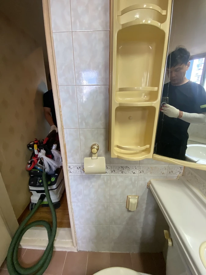 재시공 완료 후 안전바 모습